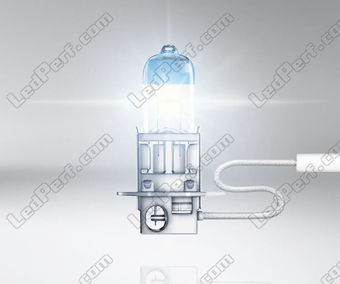 Lighting of a pair of H3 Osram Night Breaker Laser bulbs + 150%